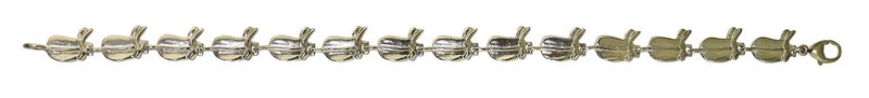 Silver Dressage Saddle Linked Bracelet