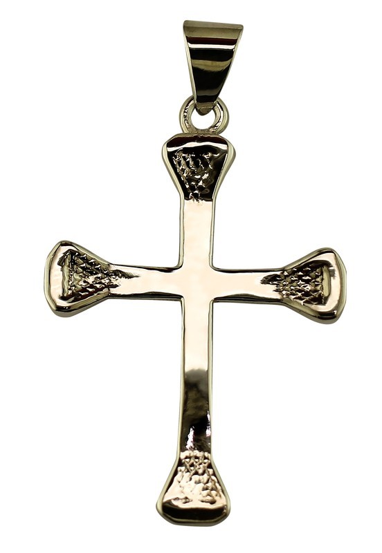 Silver Horseshoe Nail Cross Pendant