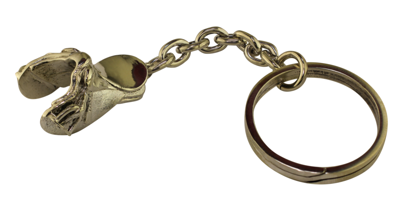 Sterling Silver Full Front Seat Saddle Key Chain