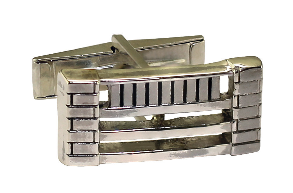 Silver Three Rail Jump Cuff links (sold individually)