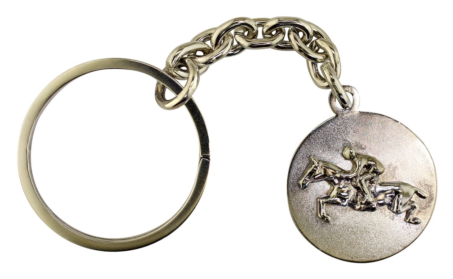 Sterling Silver Disc Key Chain with Jumper