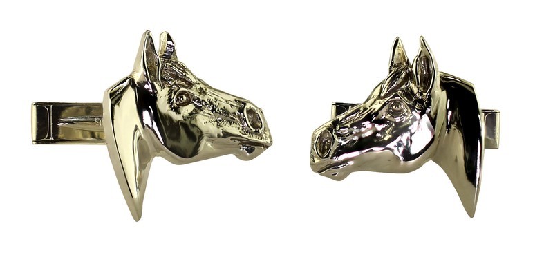 Sterling Silver Large Horse head Cuff links