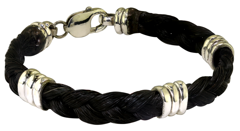 Silver Braided Horse Hair Bracelet (You supply tail hair)