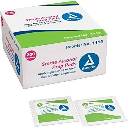 DYNAREX ALCOHOL PREP STERILE MEDIUM