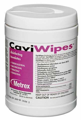METREX CAVIWIPES SURFACE DISINFECTANT TOWELETTES 6 X 6.75" 160'S