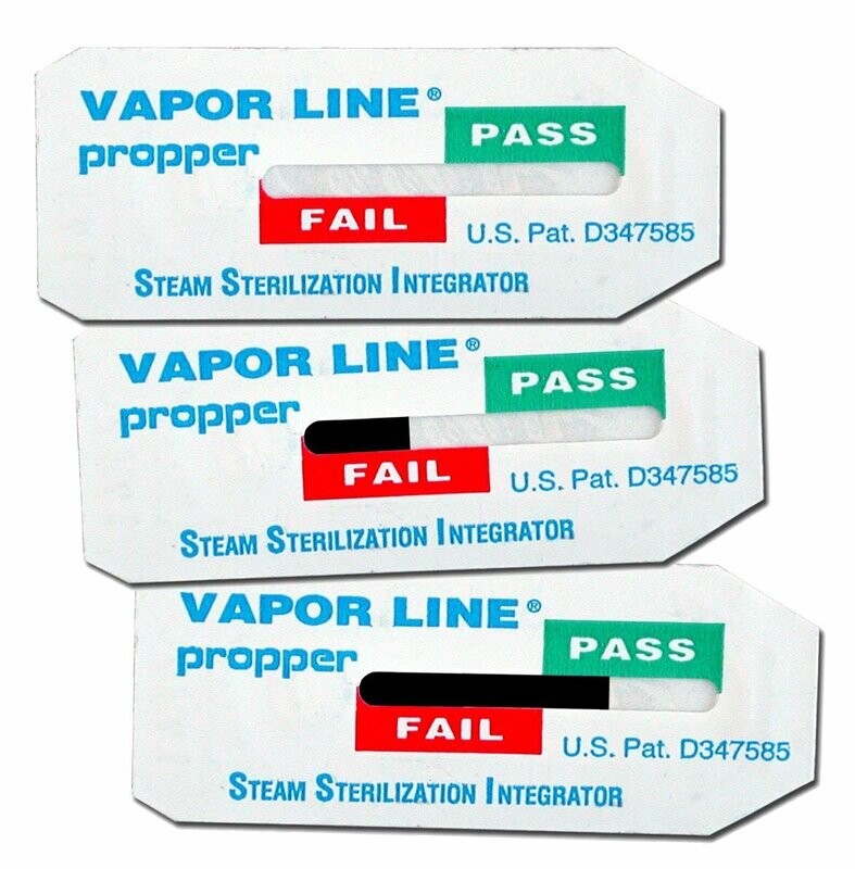 PROPPER STEAMLINE STERILIZATION INTEGRATOR PASS/FAIL ON THE 3 PARAMETERS OF STERILIZATION