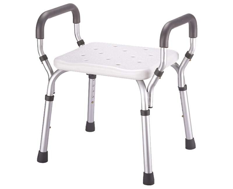 NOVA MEDICAL ADJUSTABLE BATH SEAT WITH ARMS AND NO BACK