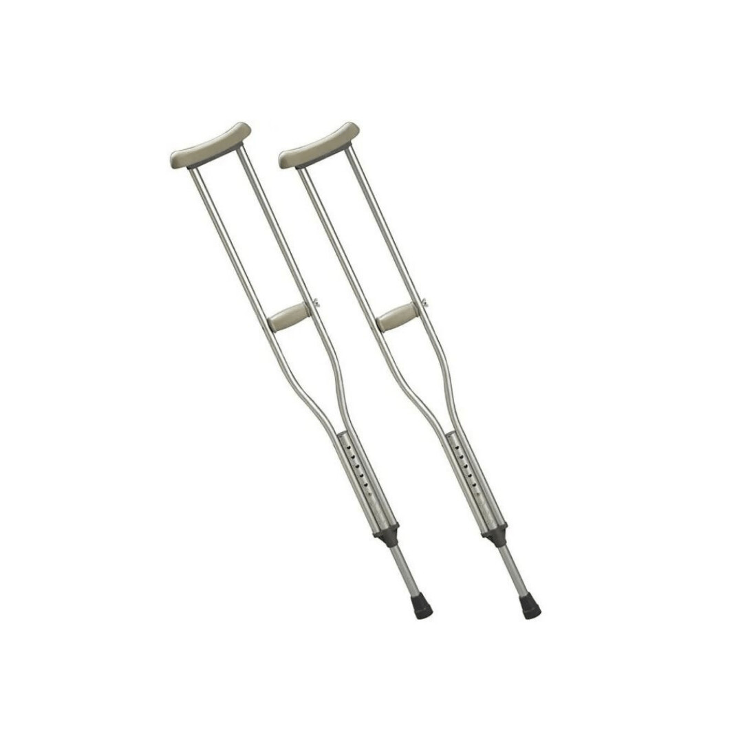 ADJUSTABLE ALUMINUM UNDERARM CRUTCHES