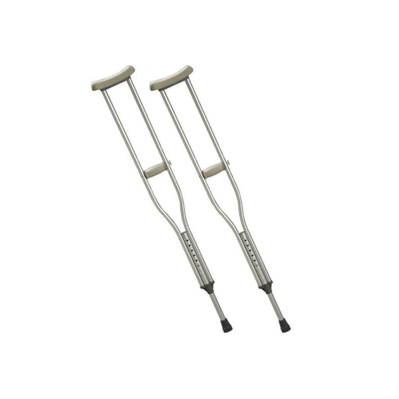 ADJUSTABLE ALUMINUM UNDERARM CRUTCHES