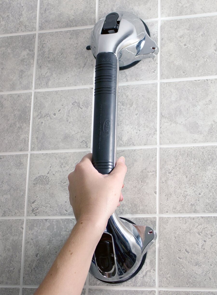 CAREX ULTRA GRIP SUCTION GRAB BAR CHROME - 16"