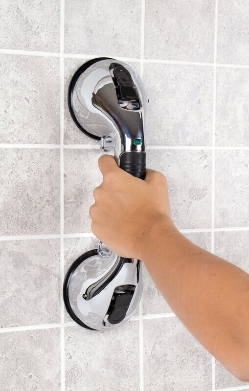 CAREX ULTRA GRIP SUCTION GRAB BAR CHROME - 12"