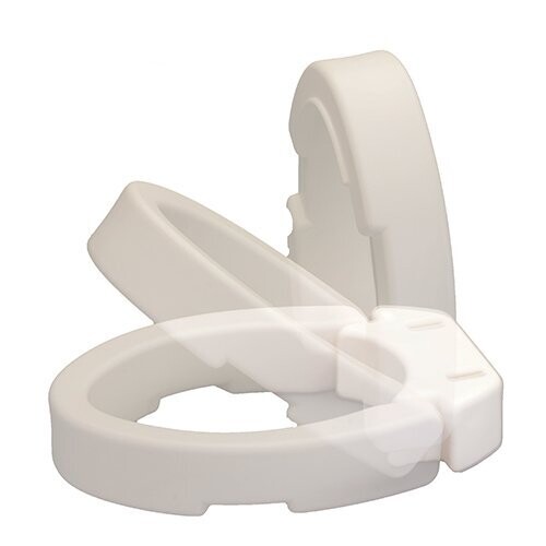 NOVA MEDICAL RAISED HINGED TOILET SEAT FOR ROUND TOILET