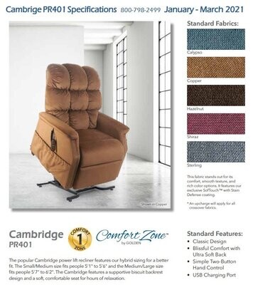 GOLDEN TECH CAMBRIDGE MEDIUM LARGE POWER LIFT CHAIR RECLINER COLOR: SHIRAZ BURGUNDY