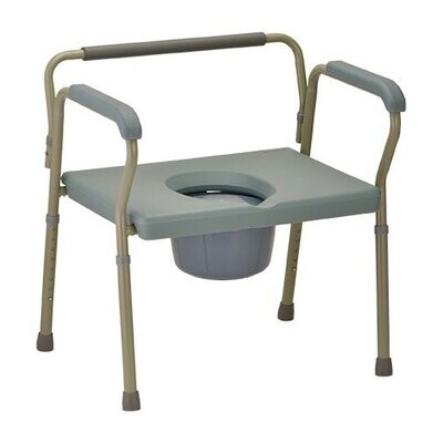 NOVA MEDICAL HEAVY DUTY ADJUSTABLE COMMODE WITH EXTRA WIDE SEAT