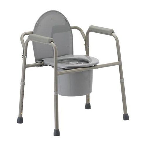 NOVA MEDICAL STANDARD ADJUSTABLE 3 IN 1 COMMODE WITH ROUND TOILET SEAT