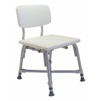 LUMEX ADJUSTABLE HEAVY DUTY BATH SEAT WITH BACK AND EXTRA LARGE SEAT 600LB CAPACITY