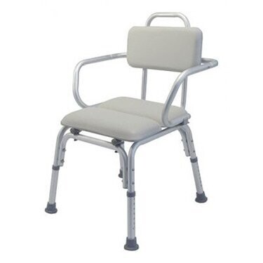 LUMEX PADDED BATHTUB BENCH ADJUSTABLE WITH BACK AND ARMS