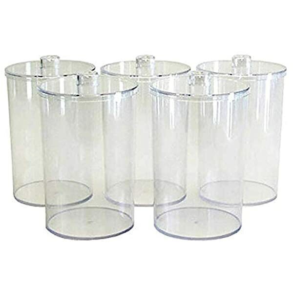 DUKAL 7" CLEAR PLASTIC UNLABELED SUNDRY JAR WITH LID