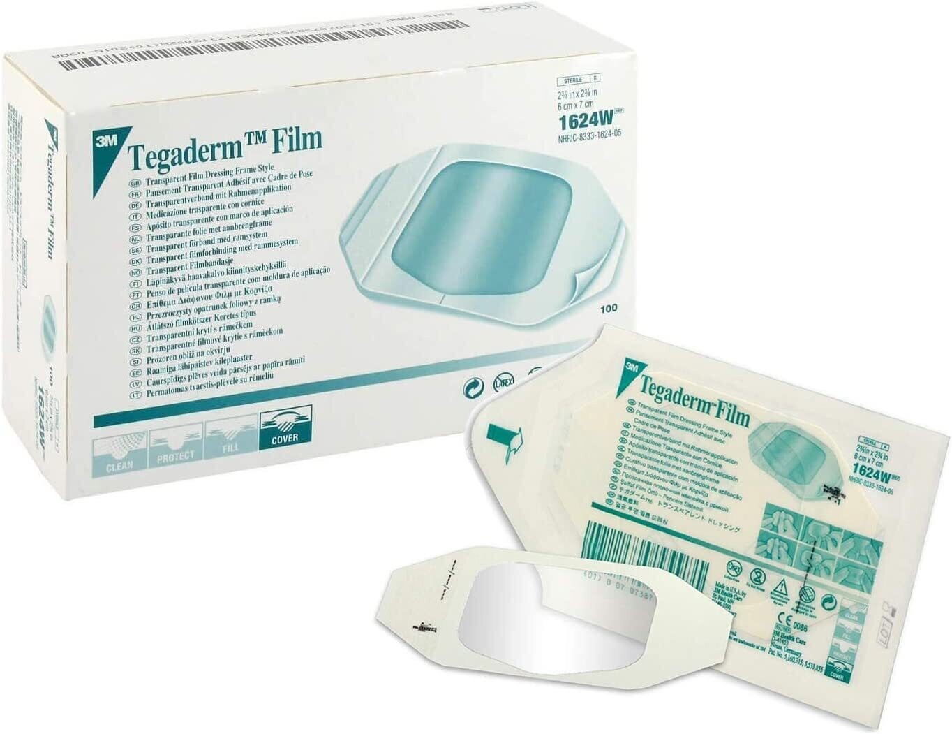 3M TEGADERM TRANSPARENT DRESSING, SIZE: 2.375 x 2.75