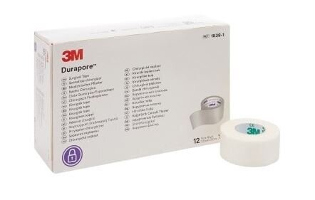 3M DURAPORE CLOTH TAPE, SIZE: 1/2" BX 24RL CS 240RL, QUANTITY: ROLL
