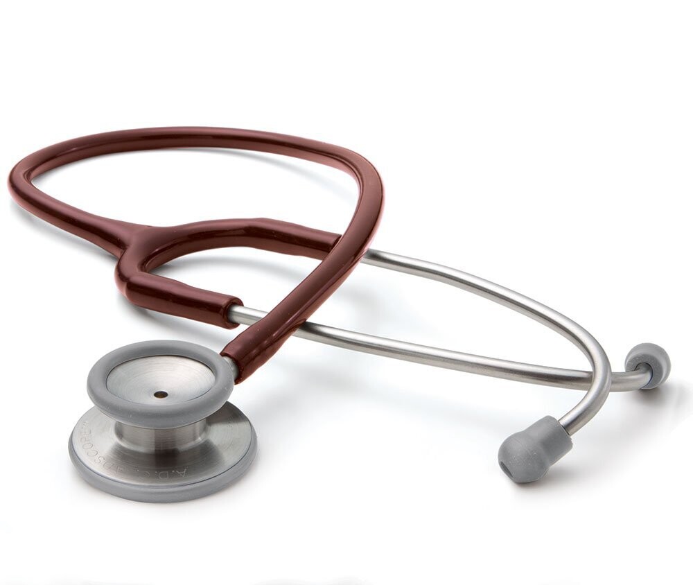 ADC ADSCOPE 603 CLINICAL ADULT STETHOSCOPE WITH STAINLESS STEEL TWO PIECE HEAD, COLOR: BURGUNDY