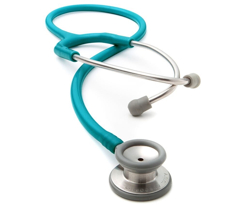 ADC ADSCOPE 604 PEDIATRIC CLINICIAN STETHOSCOPE, COLOR: METALLIC CARIBBEAN
