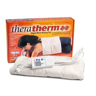 DJO THERATHERM ELECTRIC MOIST HEATING PAD WITH DIGITAL TIMER AND MULTIPLE HEAT SETTINGS