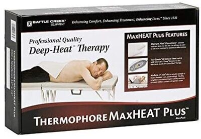 THERMOPHORE MAX-HEAT PLUS ELECTRIC HEATING PAD WITH THREE LEVEL TIME INTERVAL & ON OFF SWITCH