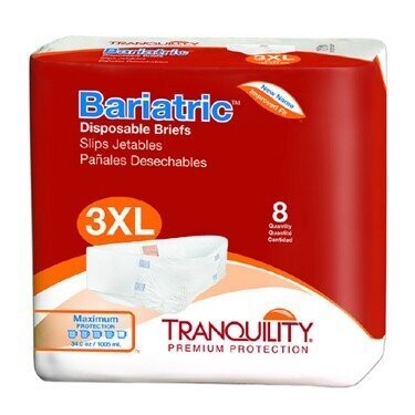 TRANQUILITY BARIATRIC BRIEF WITH SIDE TABS 64" to 94" 3 XL