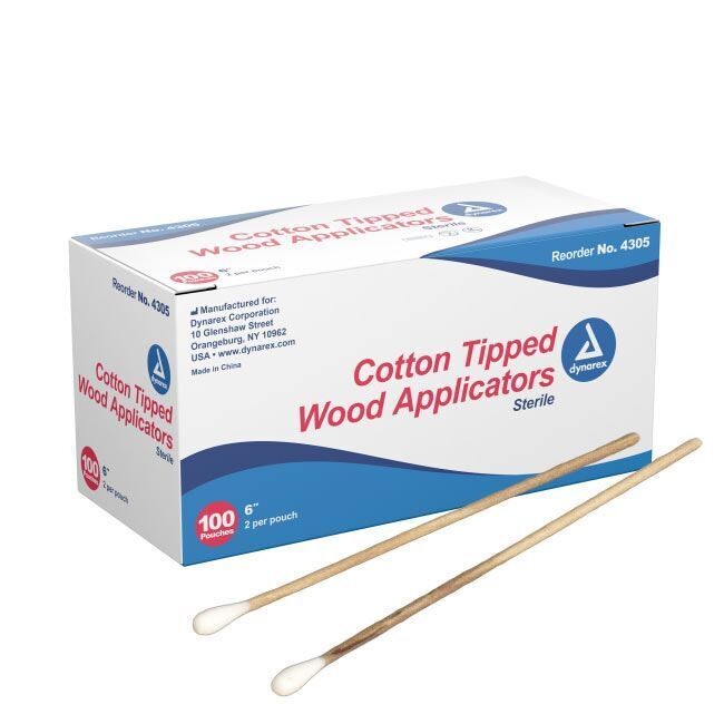 DYNAREX STERILE COTTON TIPPED APPLICATORS