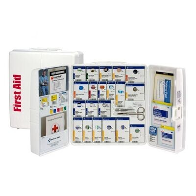 FIRST AID ONLY SMART COMPLIANCE 50 PERSONS LARGE FIRST AID KIT WITH OR WITHOUT OUT MEDICATIONS 206 PIECES