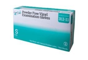 OMNITRUST POWDERFREE SYNTHETIC VINYL EXAM GLOVE NONSTERILE 100/BX 10BX/CS, SIZE: SMALL BX100