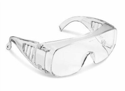ULINE CLEAR VISITOR SPECS SAFETY SPECTACLE WITH VENTED SIDE SHIELDS