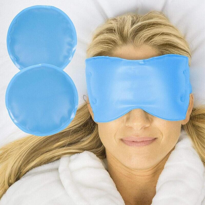 VIVE HEALTH ICE EYE MASK, FLEXIBLE - NONTOXIC GEL W/STRAPS - 2 ROUND PACKS