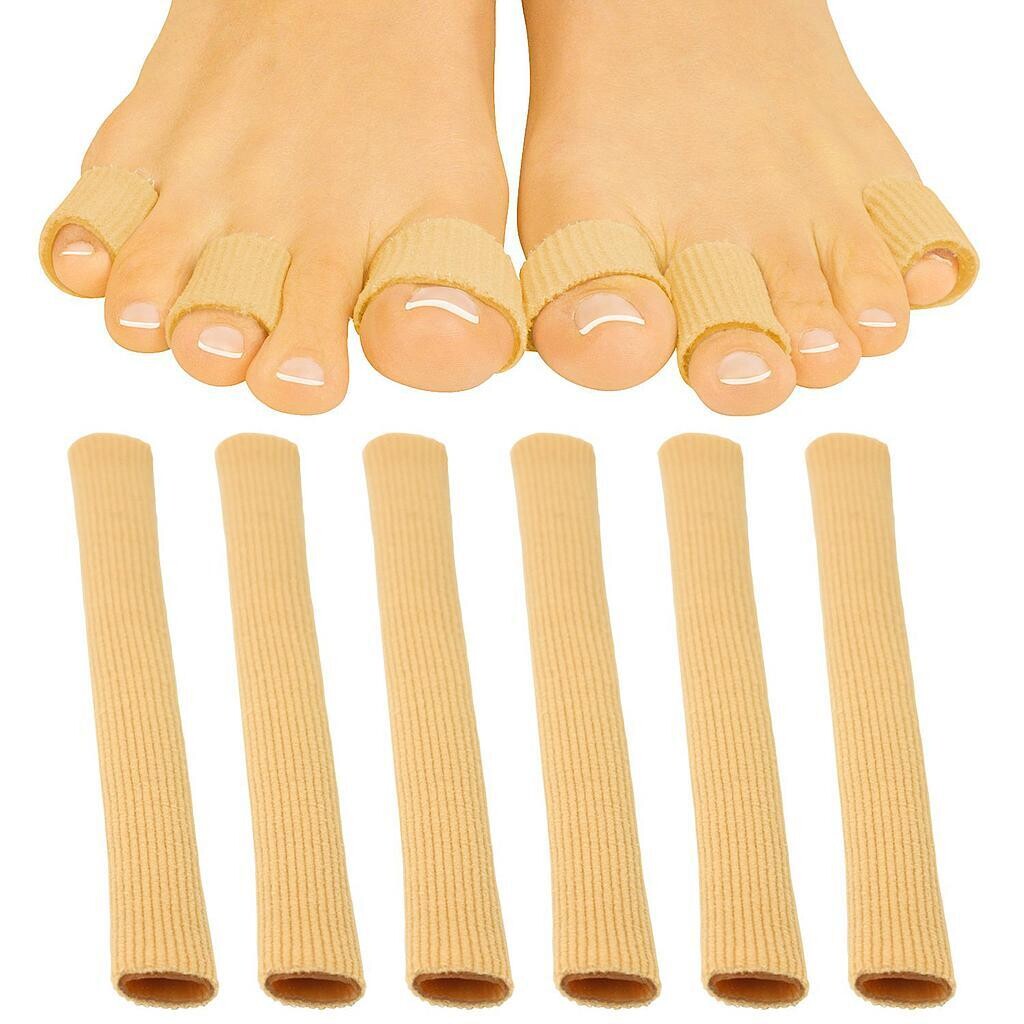 VIVE HEALTH TOE SLEEVES, COTTON/GEL LINING - CUT TO LENGTH - 0.59" X 5.9" - 6 TUBES
