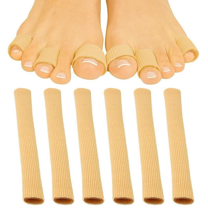 VIVE HEALTH TOE SLEEVES, COTTON/GEL LINING - CUT TO LENGTH - 0.59" X 5.9" - 6 TUBES