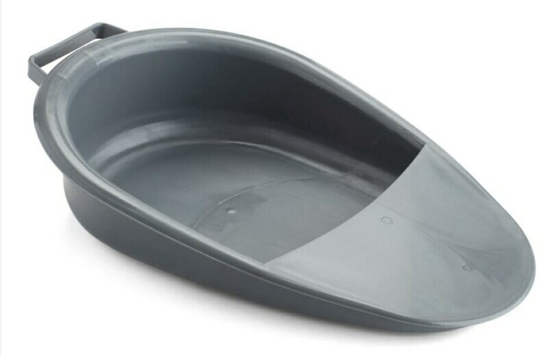 MEDLINE PLASTIC FRACTURE BEDPAN NON AUTOCLAVABLE WITH HANDLE GRAY