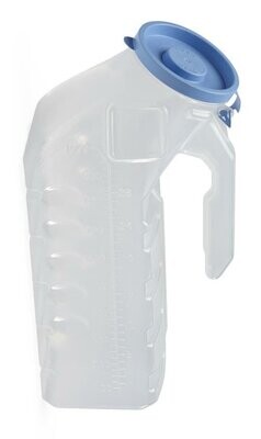 MEDLINE AUTOCLAVABLE URINAL CLEAR WITH BLUE LID