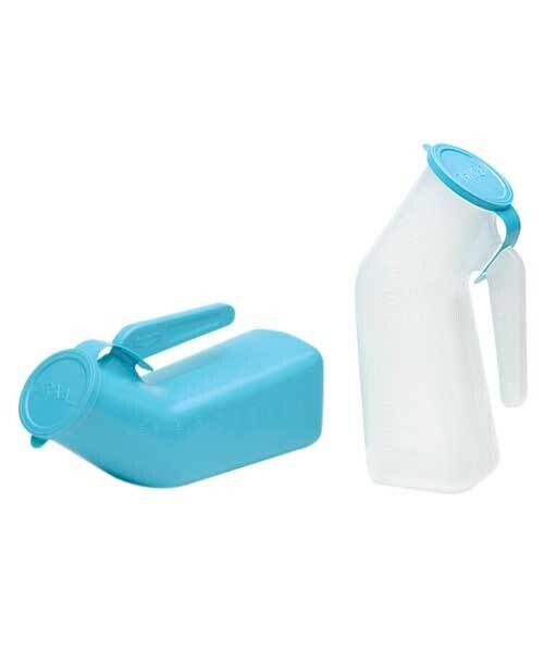 MEDEGEN AUTOCLAVABLE URINAL WITH BLUE LID