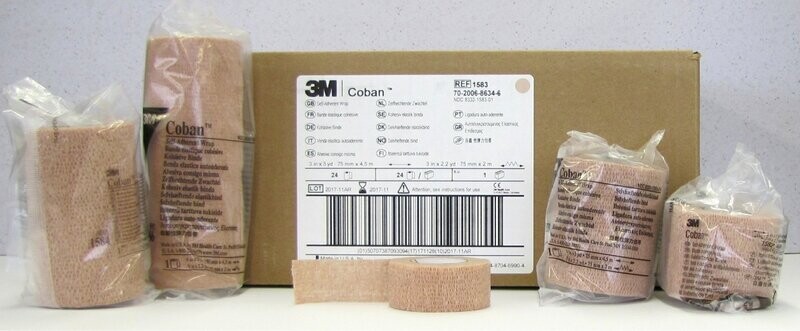 3M COBAN LATEX SELF ADHERENT ELASTIC WRAP TAN