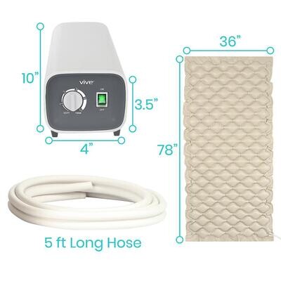 VIVE HEALTH ALTERNATING VARIABLE PRESSURE PUMP PAD - UP TO 300LBS PATIENT WEIGHT