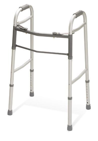 GUARDIAN TWO BUTTON WALKER WITH TWO SIZES AND FOUR OPTIONS, STYLE: WITHOUT 5" WHEELS OR GLIDES, SIZE: YOUTH OR SHORT ADULT MODEL