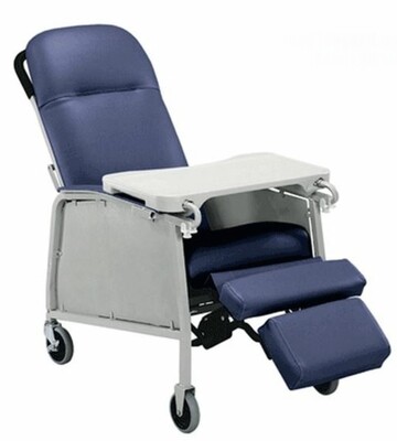 LUMEX THREE POSITION RECLINER WITH REMOVABLE PLASTIC TRAY