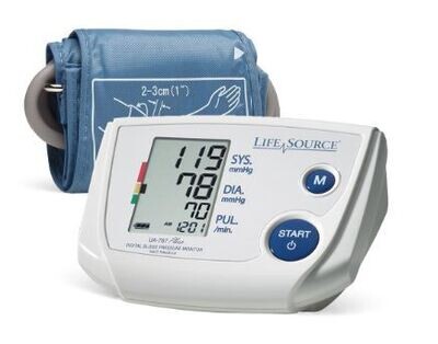 LIFESOURCE PREMIUM DIGITAL BLOOD PRESSURE UNIT SMALL ADULT MODEL WITHOUT AC ADAPTER