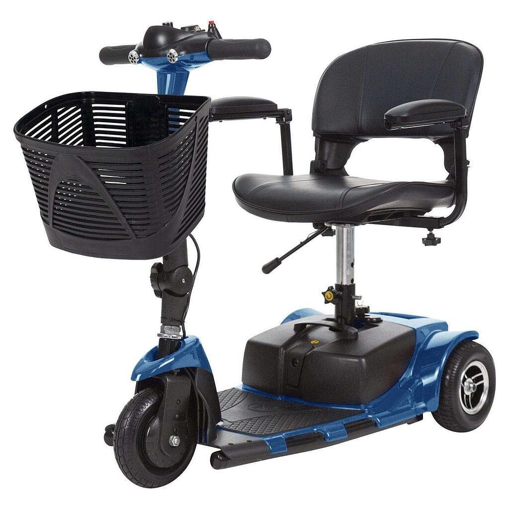 VIVE HEALTH 3 WHEEL MOBILITY SCOOTER 12.4 MILE RANGE 265 POUND WEIGHT CAPACITY, COLOR: BLUE