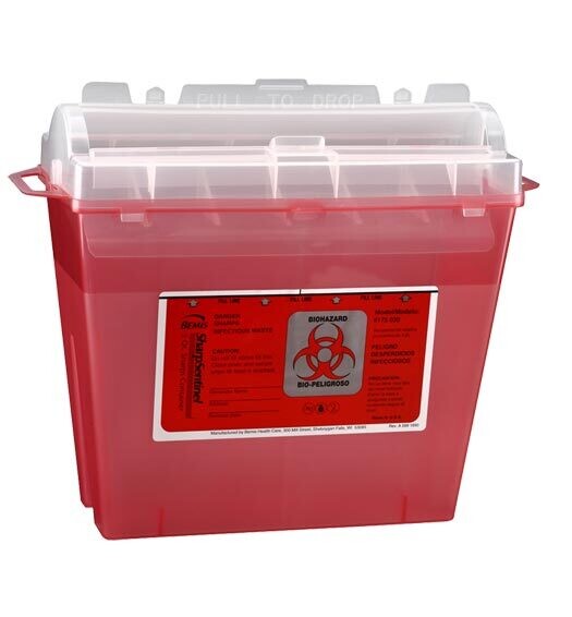 BEMIS SENTINEL SHARPS INSERTS WITH COVER FOR WALL UNITS IN TWO SIZES, SIZE: 5 QUART  - CS32, QUANTITY: EACH