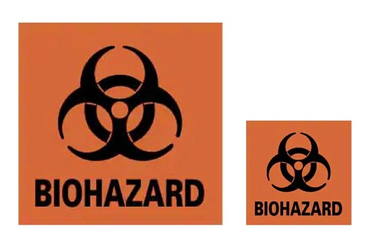 HPTC INC  BIOHAZARD LABEL IN TWO SIZES