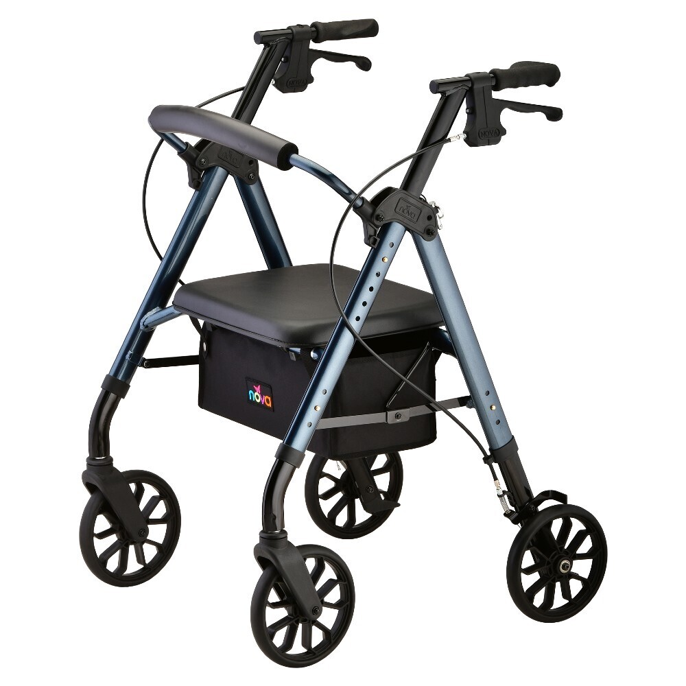 NOVA MEDICAL STAR 8 ADJUSTABLE HEIGHT ROLLATOR, COLOR: BLUE
