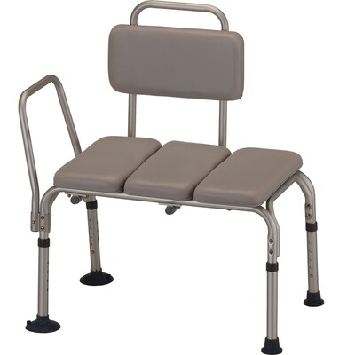 NOVA MEDICAL DELUXE PADDED TRANSFER TUB BENCH WITH BACK