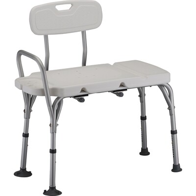 NOVA MEDICAL DELUXE PLASTIC TRANSFER TUB BENCH WITH BACK